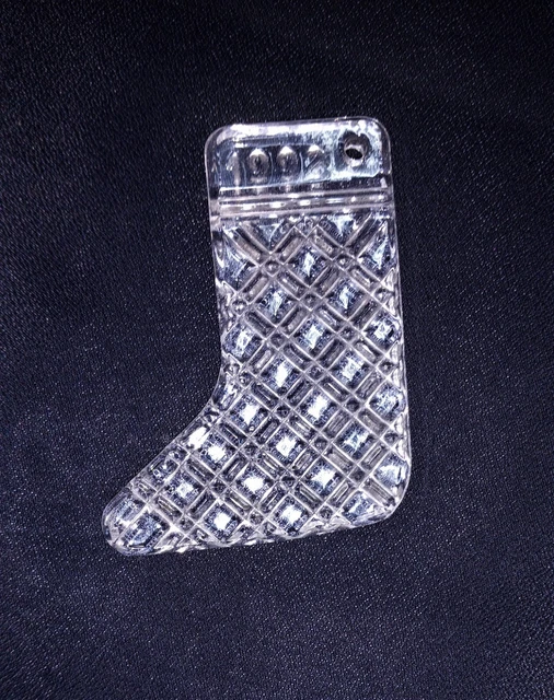 Waterford Crystal Christmas 1992 Annual Tree Ornament ( A Stocking)