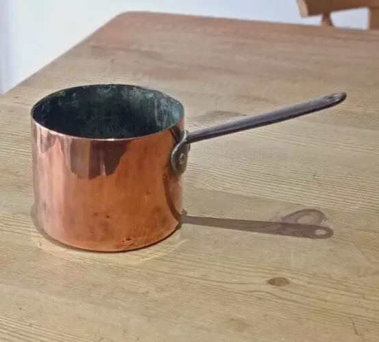 Vintage 5 inch copper saucepan pan