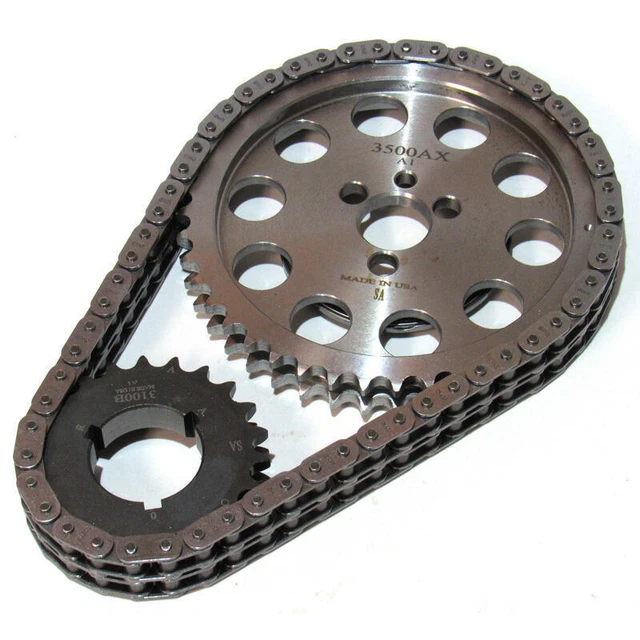 SA Gear Timing Set 78500TG; Double Roller 0.250" Iwis for SBC, Chevy V6