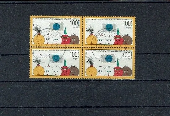 Bund: schöner 4-er Block " Briefmarken-Ausstellung 1990 " Mich. Nr. 1472