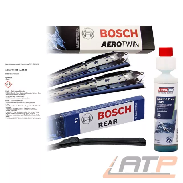 Bosch Aerotwin Scheibenwischer A034S +Heckwischer A360H +Reiniger Für Vw Touareg