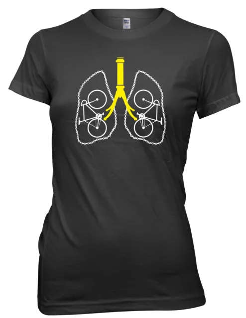 Live And Breath Cycling Women Ladies Funny T-shirt