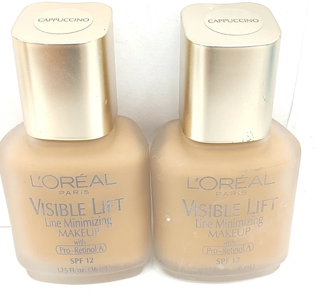 Loreal Visible Lift Line Minimizing Makeup Cappuccino 1.25 oz Lot of 2 As pic🌸