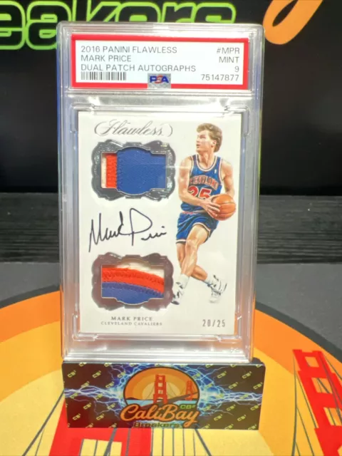 2016 Panini Flawless Dual 3 Color Patch Auto /25 Mark Price PSA 9 POP 2 CAVS