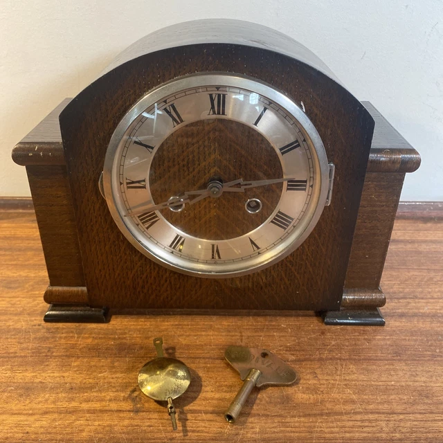 ART DECO MANTLE clock Perivale movement 8 day Bentima £10.00 PicClick UK