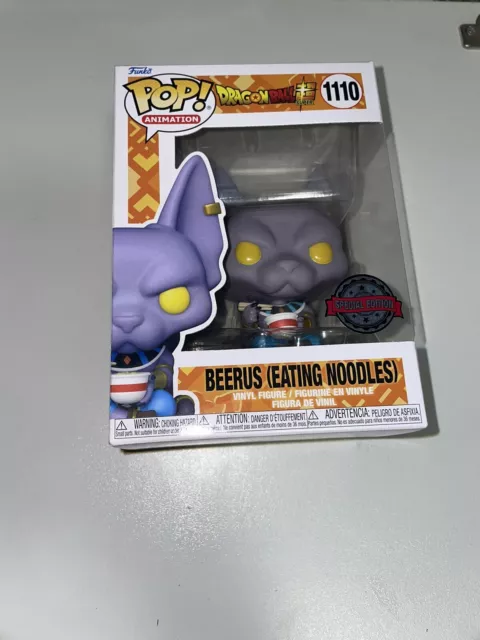 Funko Pop Beerus Eating Noodles Dragonball Super Dragonball Z Special Edition