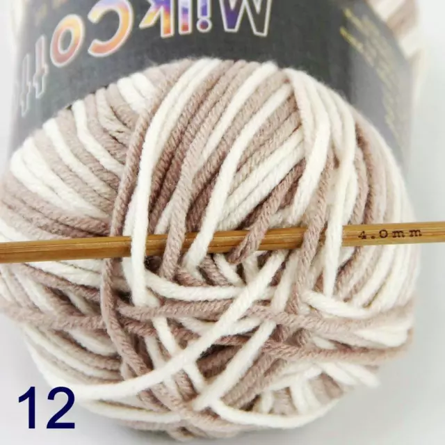 AIP New 1Skeinsx50g Soft DK Baby Cotton Crochet Yarn Hand Wool Scarf Knitting 12