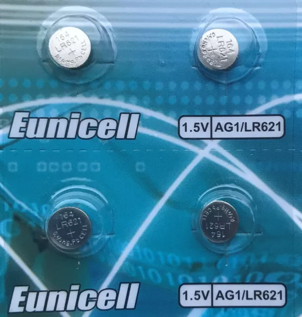 AG1 LR621 Batteries x 10 G1A 364  LR60 L621 1.5V Battery Eunicell UK Seller 3