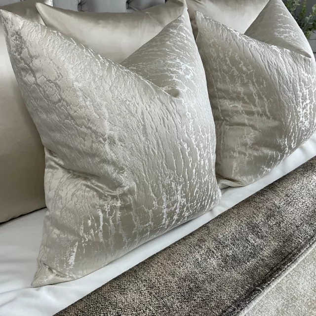 Made to order cushion cover, luxury designer pillow cover - HAILES  Ivory Pearl