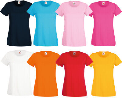 T-Shirt Girocollo Da Donna 100% Cotone Moda Adulto Xs-Xxl Lotto 8 Colori