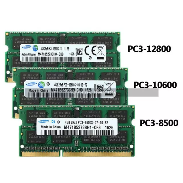 Samsung 4GB 8GB DDR3 1066 1333 1600 MHz 1,5V 204Pin Laptop Speicher Notebook RAM