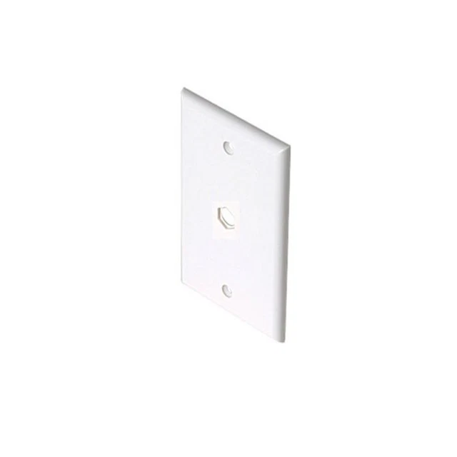 Steren 200-254Wh 1 Gang Catv Coax F-Type Wall Face Plate, White (10 Pack)