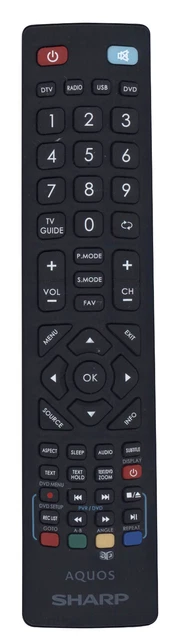 Télécommande D'origine Sharp Pour Téléviseurs LC-43UI8652 Et Modèles Similaires - Neuf