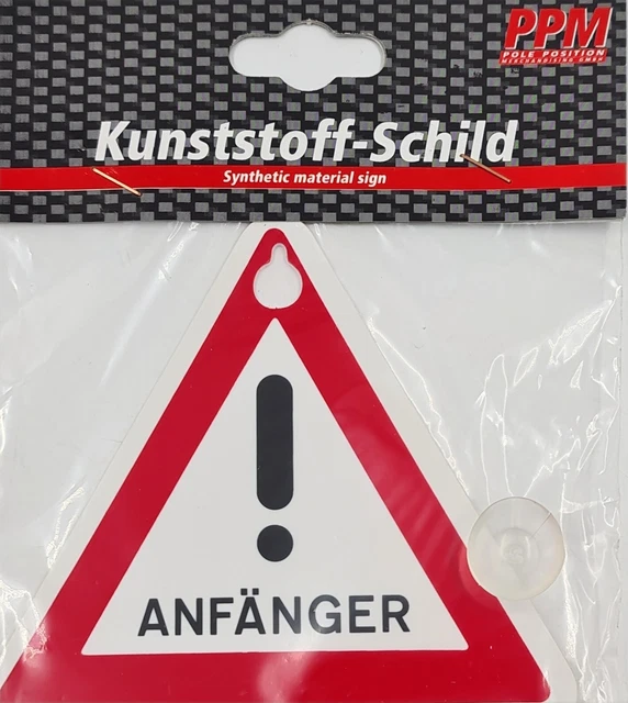 Witziges Auto Accessory „Kleiner Mann An Bord" Autoaufkleber – Mit Saugnapf Für Fenster, Gelb, Witziges Schild Leuchtschild Auto