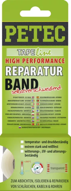 Petec Reparaturband High Performance 0,25mm X 3m Sb-Karte