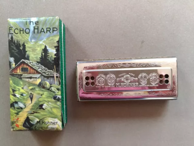 harmonica C G  Hohner the  Echo Harp année 60,  13 cm