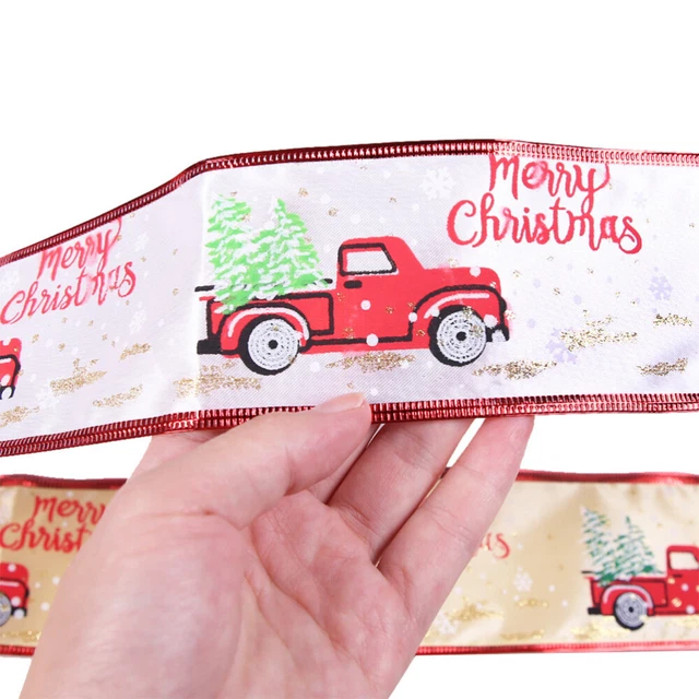2x Weihnachten Handwerk Bänder Bogen, Band Schneeflocke Band Rolle 3