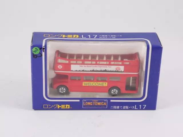 Tomy Long Tomica Japan N° L17 Bus London Sightseeing Tour 1/86 New Box