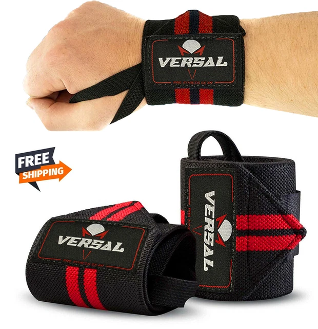 VSL Weight Lifting Wrist Wraps Bandage Hand Support Gym Straps Brace Cotton Pair