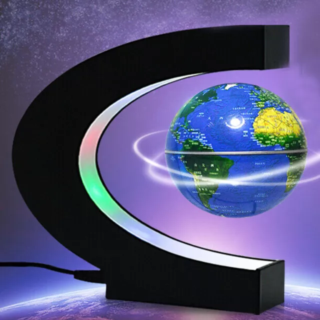 LED Globus Magnetische Schwebende Weltkugel Weltkarten Beleuchtung Büro Deko