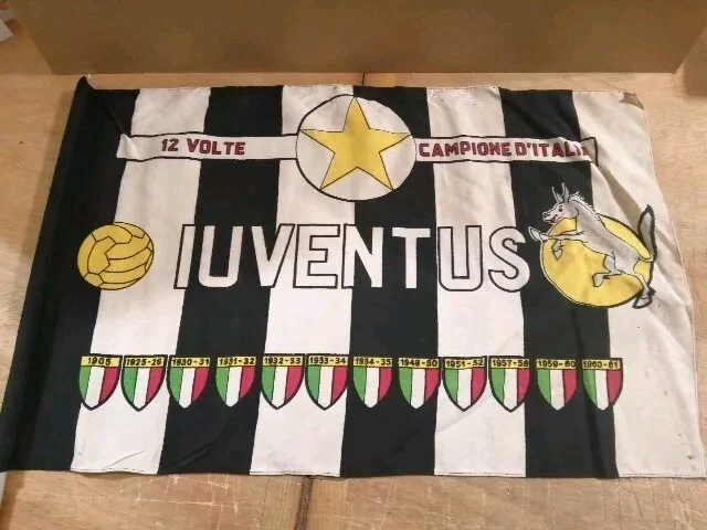 Sport E Viaggi BANDIERA JUVENTUS UFFICIALE CAMPIONE D' ITALIA JUVE 100X140 34 SC - Foto 5