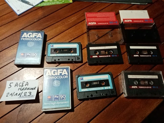 Lot De 10 Cassettes Audio Sony, BASF, Agfa - 60 Et 90 Min, Neuves Sous Blister