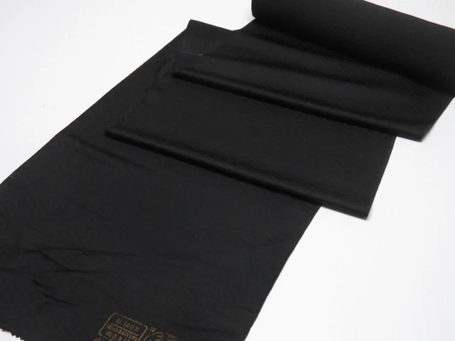 F04z850  Japanese Kimono Silk BOLT FABRIC Sayagata Black 472.4x15.4