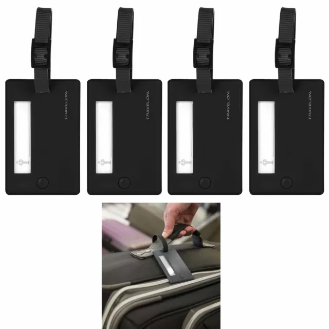 4 Sets Travelon Luggage Tags Label Travel Bag Suitcase Identify Baggage Privacy