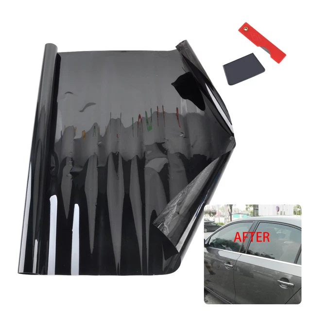 3M*0.5M 8%-10% VLT Black Car Mirror Reflective Glass Window Solar Film Roll Tint