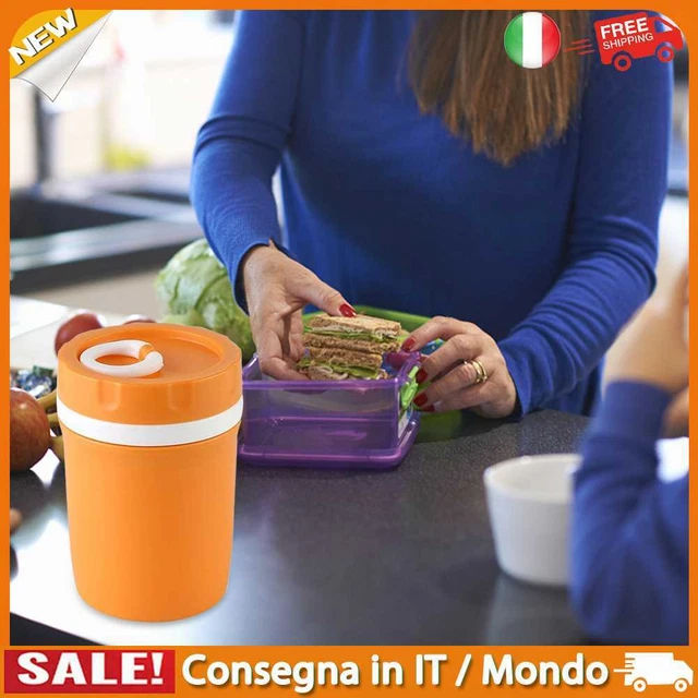 IT 330ml Bento Lunch Box Portable with Cover Breakfast Mug for Kids School (Oran