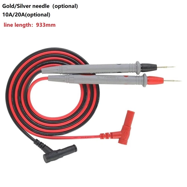 1pair Multimètre Numérique Sonde Soft-Silicone-Wire Needle-Tip for LED Testeur