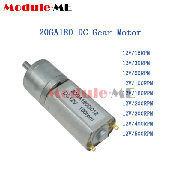 DC 12V Micro Speed Reduction Gear Motor Metal Gearbox Wheel Shaft 30/60/100RPM