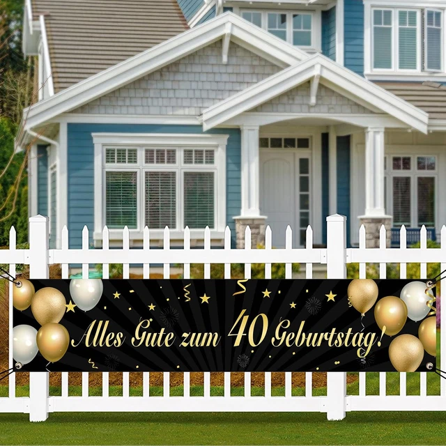 Geburtstagsbanner 'Legende Seit 40 Jahren' - Glitzerbanner Für 40. Geburtstag