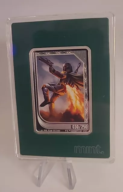 2023 1Oz Silver Niue Star Wars Mint Trading Coin Boba Fett Nzm