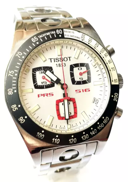 Orologio Tissot PRS 516 chronograph swiss made all stainless steel watch 40mm