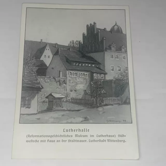 Lutherhalle Lutherstadt Wittenberg Musem Postcard