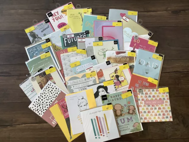 M&S Birthday, Special Occasion X 32 Mixed Card Bundle, New