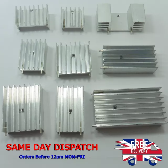 Different Aluminum Silver Heat Sink with Pins Different Size Radiator Cooler