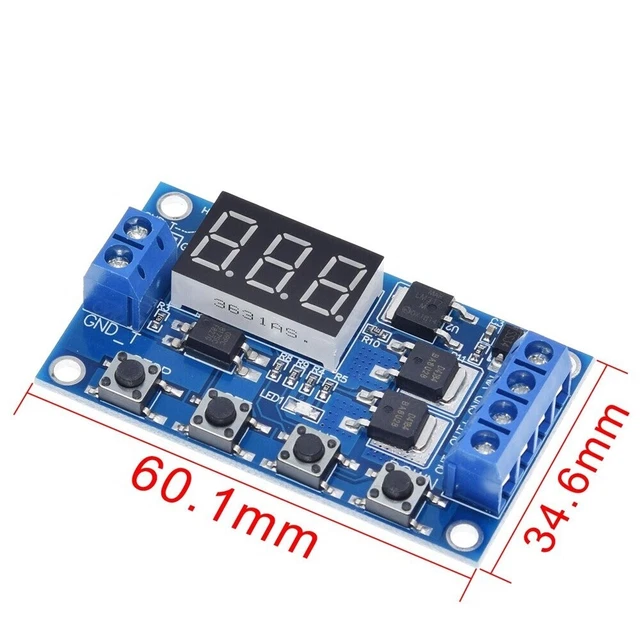 24V DUAL MOS Timing Control Module Timer Delay Switch Circuit Board ...