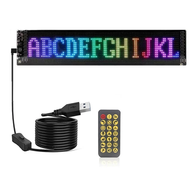 LED MATRIX DISPLAY Car Panel Flexible Pixel Programmable Scrolling1134 ...