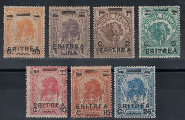 ERITREA 1922 Francobolli di Somalia soprastampati 7v MH*