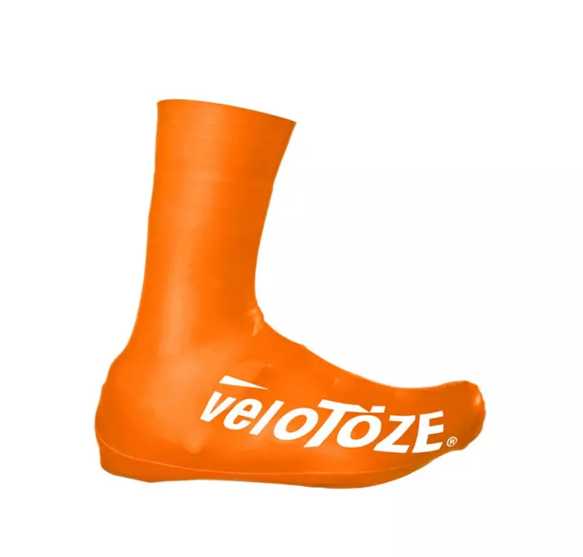 VeloToze Tall 2.0 Waterproof Aero Overshoes - Hi Vis Orange