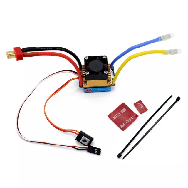 480A 3-Mode ESC Brushed Electronic Speed Controller for 1/10 RC Rock Crawler Car