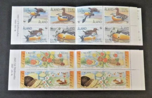 Finlande/Aland - 2001/2002 - 2 Carnets - 16 Val. - Mnh**