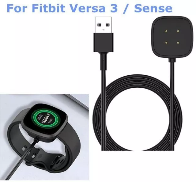 Wireless Charger For Fitbit Sense / Versa 3 Watch USB Fast Charging Dock Cable