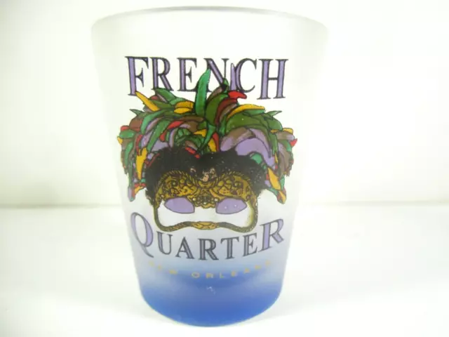 French Quarter New Orleans La Souvenir Gift Shot Glass Shotglass Frosted