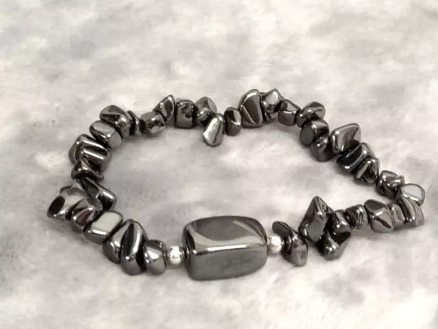 Mens Womens Juniors Bracelet Black Hematite Strach Casual Gift Holiday Casual