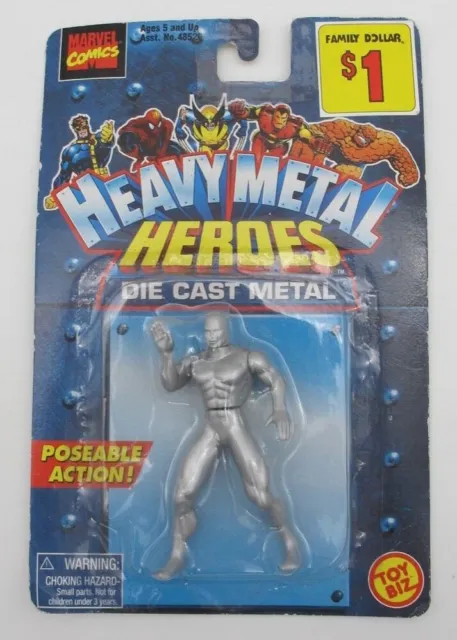 1997 Marvel Comics Heavy Metal Heroes Die Cast Silver Surfer Figure Toy