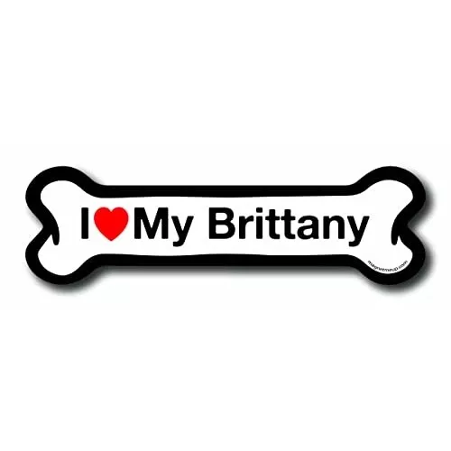 Magnet Me Up I Love My Brittany Dog Bone Car Magnet - 2x7 Dog Bone Auto Truck De