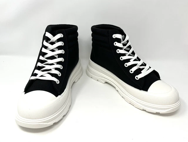 Arizona AZ Deva Flat Heel Booties 9M Platform High-Top Lace-Up Sneakers